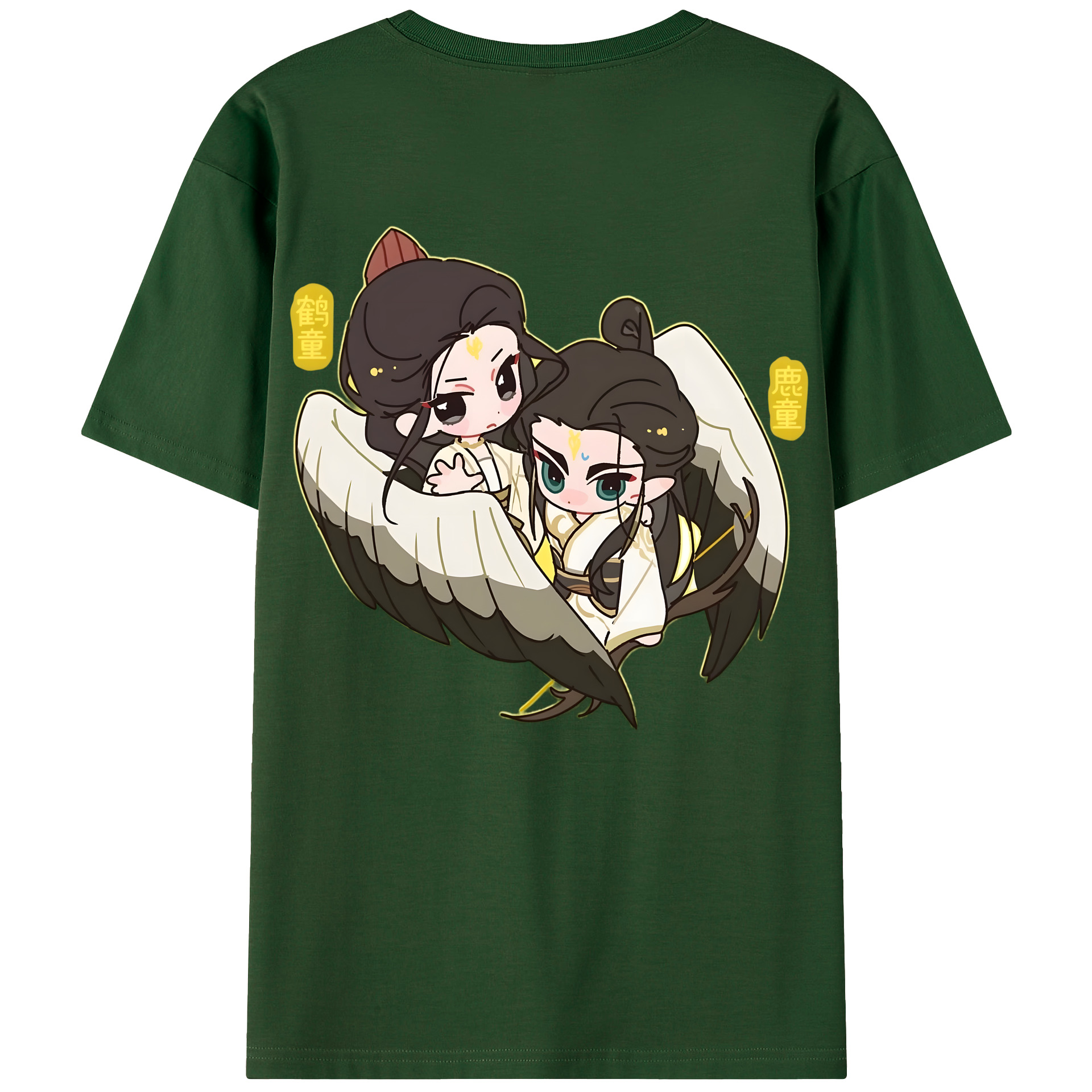 （画像用） Ne Zha 2 ナタ 魔童の大暴れ 綿100％半袖Tシャツ（背面プリント）